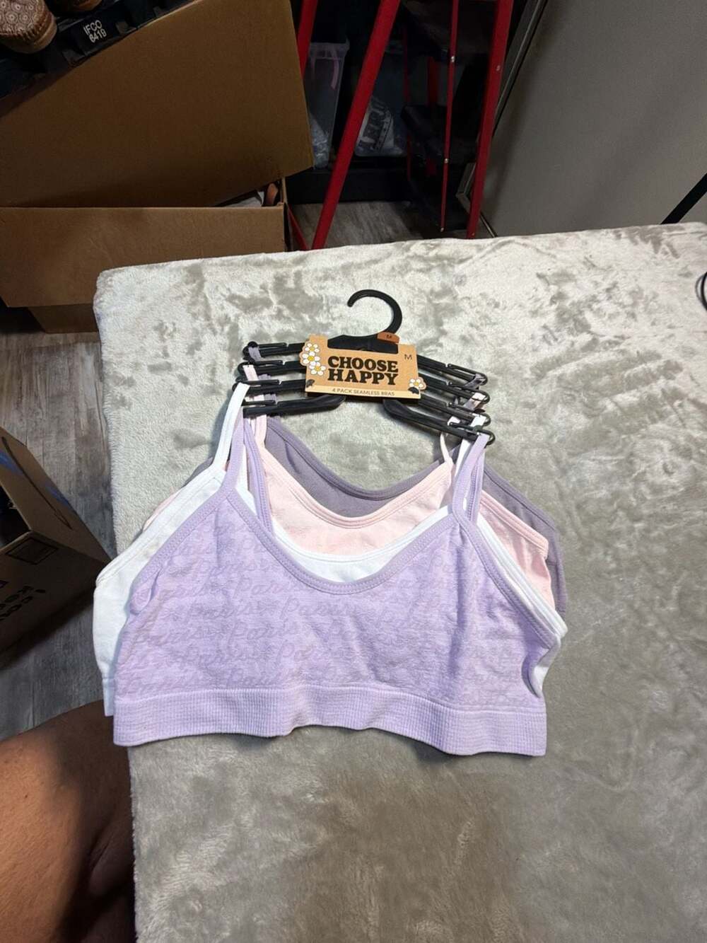 Choose Happy Girls' 4-Pack Seamless Bralettes